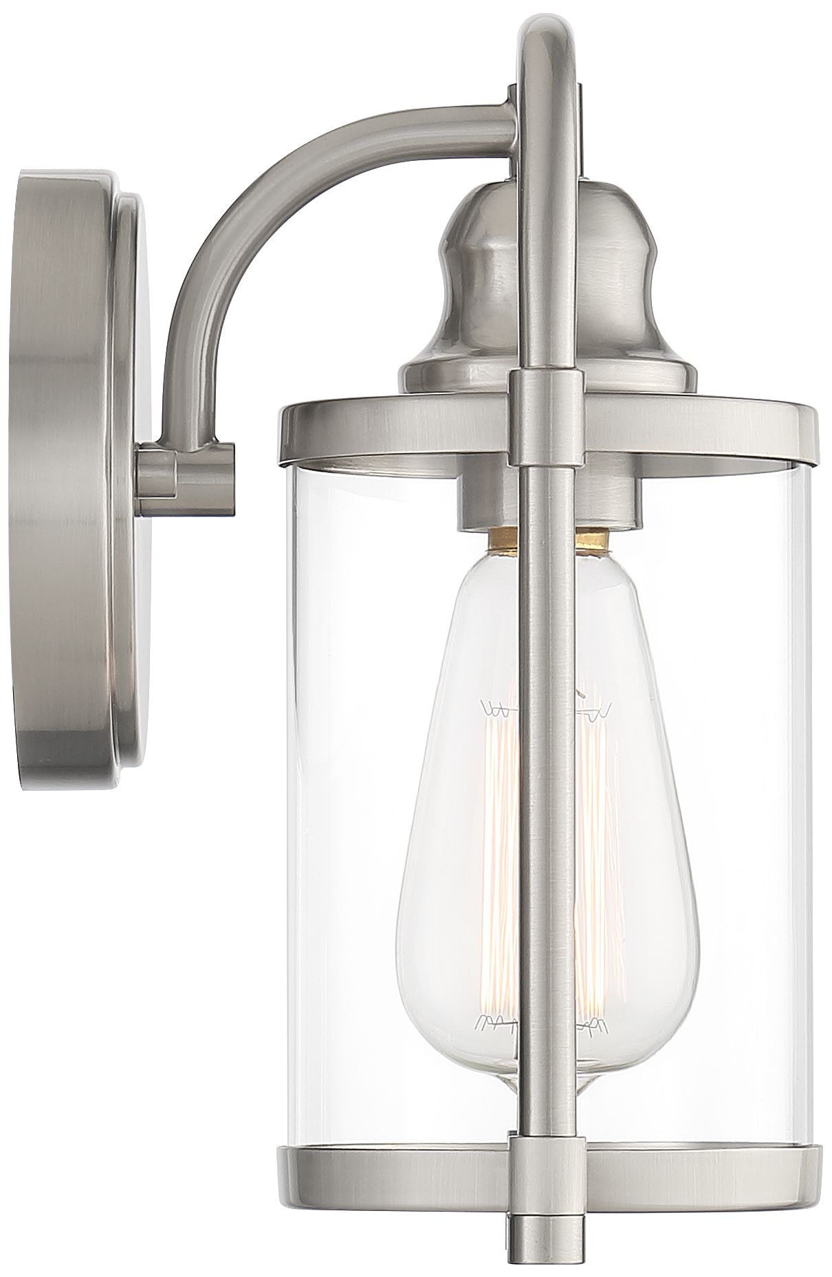 Image 7 Franklin Iron Works Avani 10 1/4" Brushed Nickel Outdoor Wall Light more views