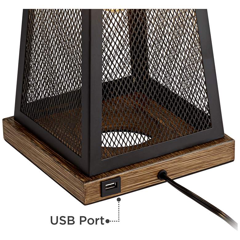 Image 6 Franklin Iron Works Barris 26 3/4" USB Table Lamp with LED Night Light more views