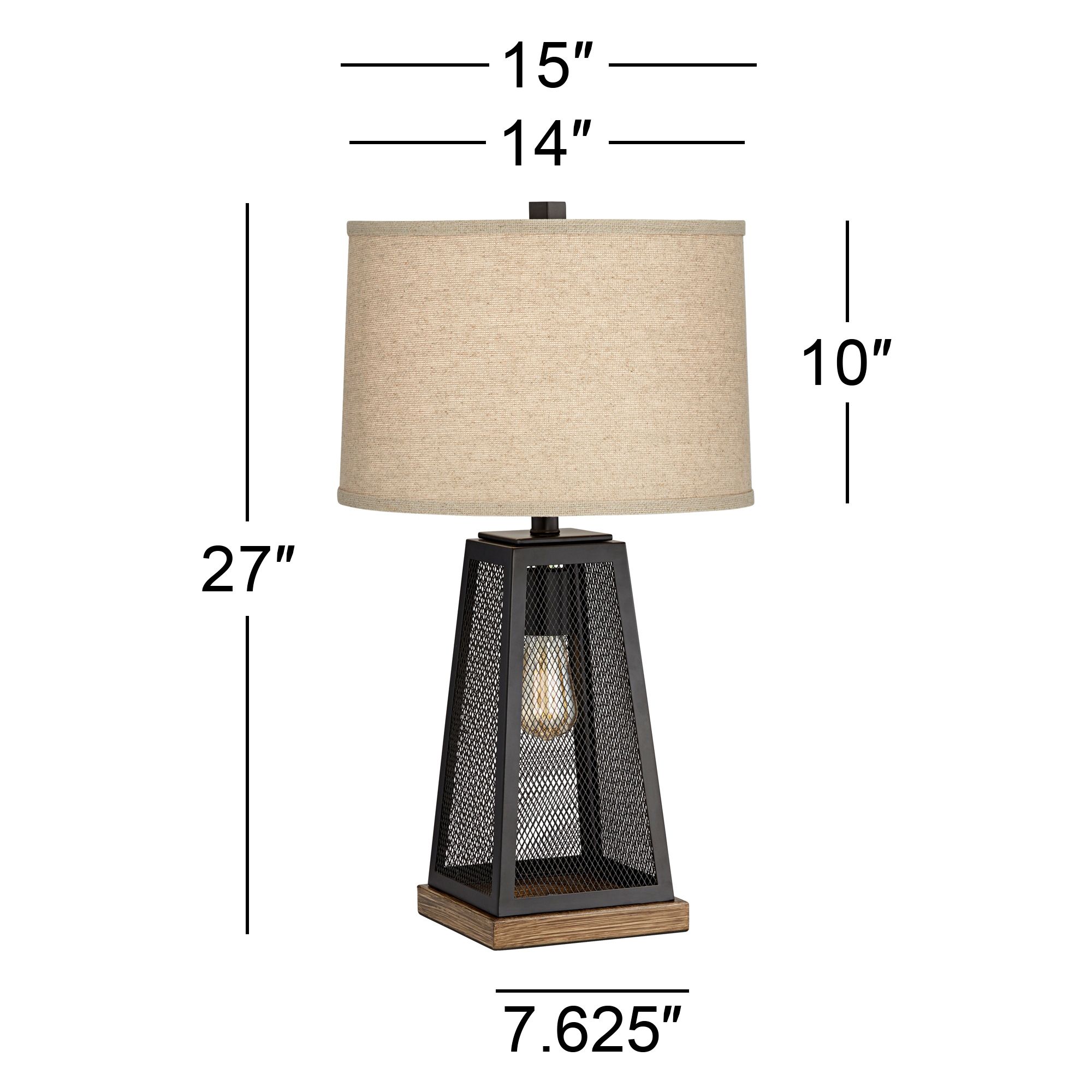 Franklin Iron Works Barris 26 3/4" USB Table Lamp with LED Night Light in scene