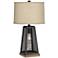 Franklin Iron Works Barris Metal USB Lamp with LED Night Light and Dimmer