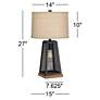 Franklin Iron Works Barris Metal USB Lamp with LED Night Light and Dimmer in scene