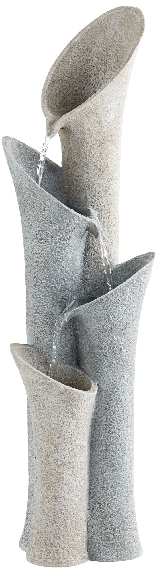Image 2 Franklin Iron Works Bell 34" High Gray Stone 4-Tier Modern Fountain