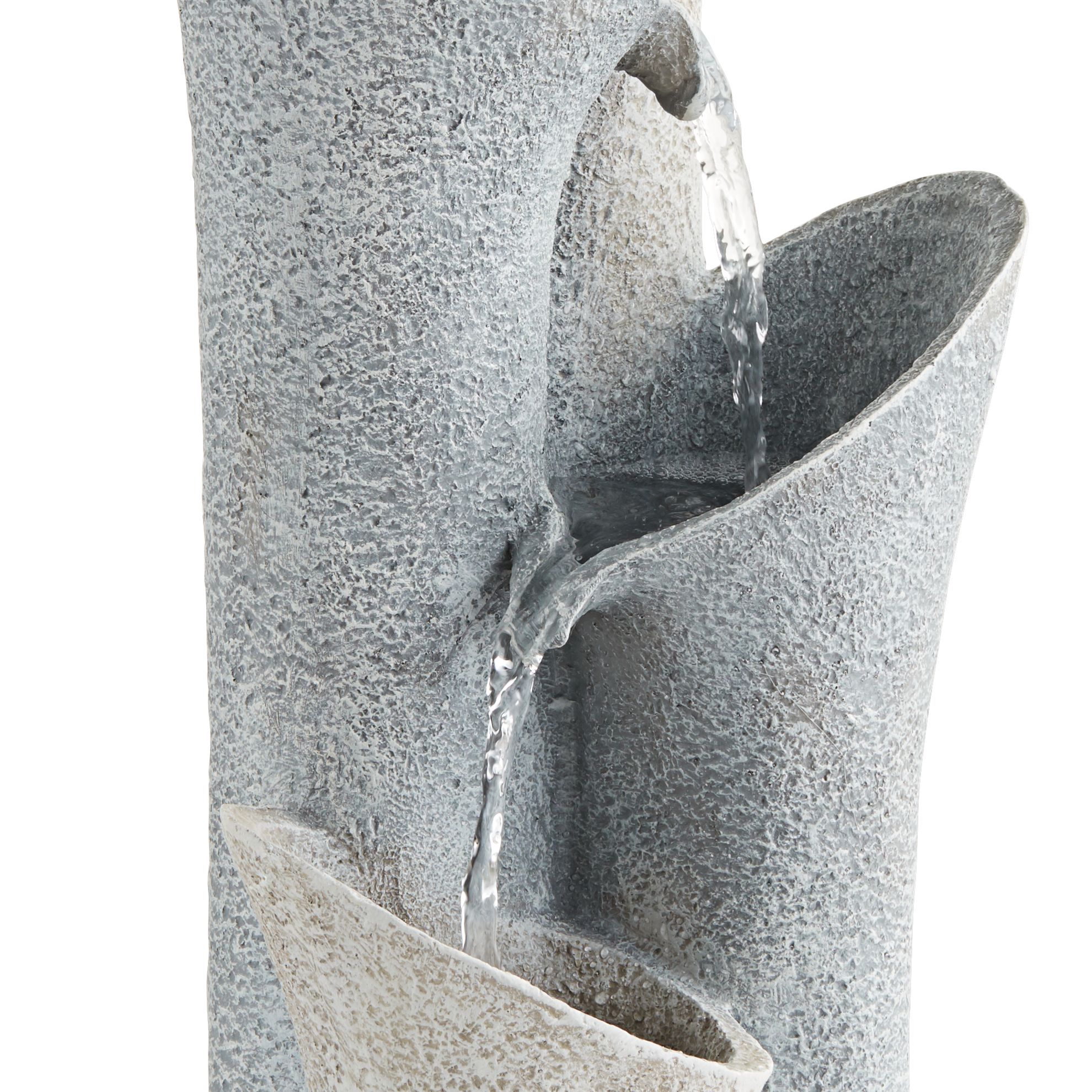 Image 3 Franklin Iron Works Bell 34" High Gray Stone 4-Tier Modern Fountain more views