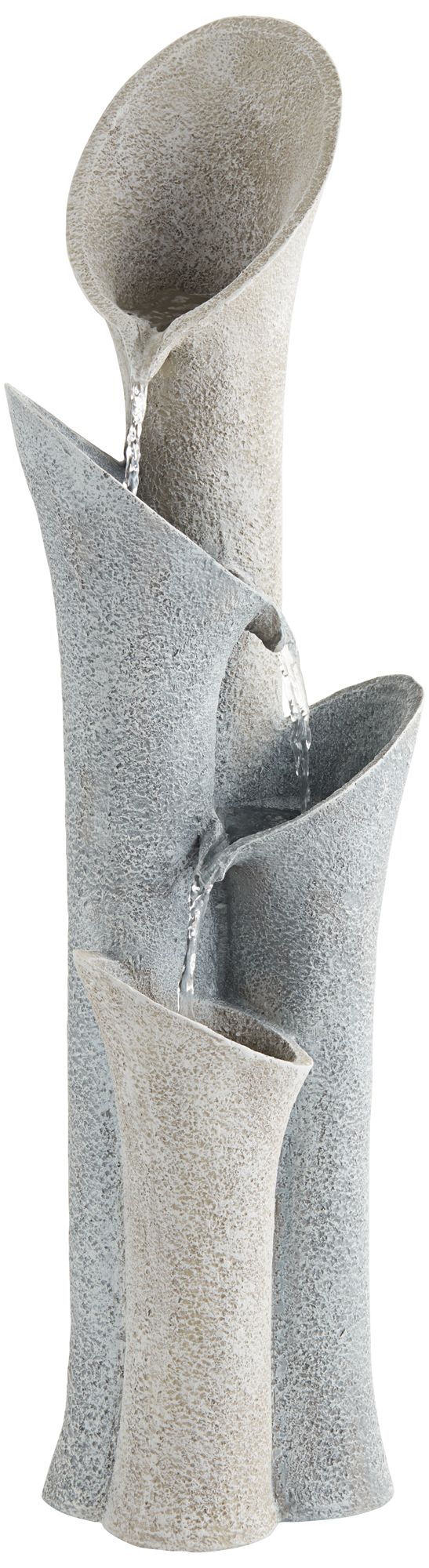 Image 5 Franklin Iron Works Bell 34" High Gray Stone 4-Tier Modern Fountain more views