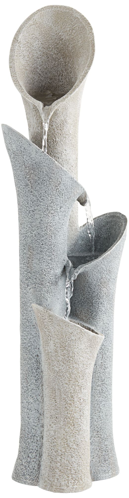 Image 6 Franklin Iron Works Bell 34" High Gray Stone 4-Tier Modern Fountain more views