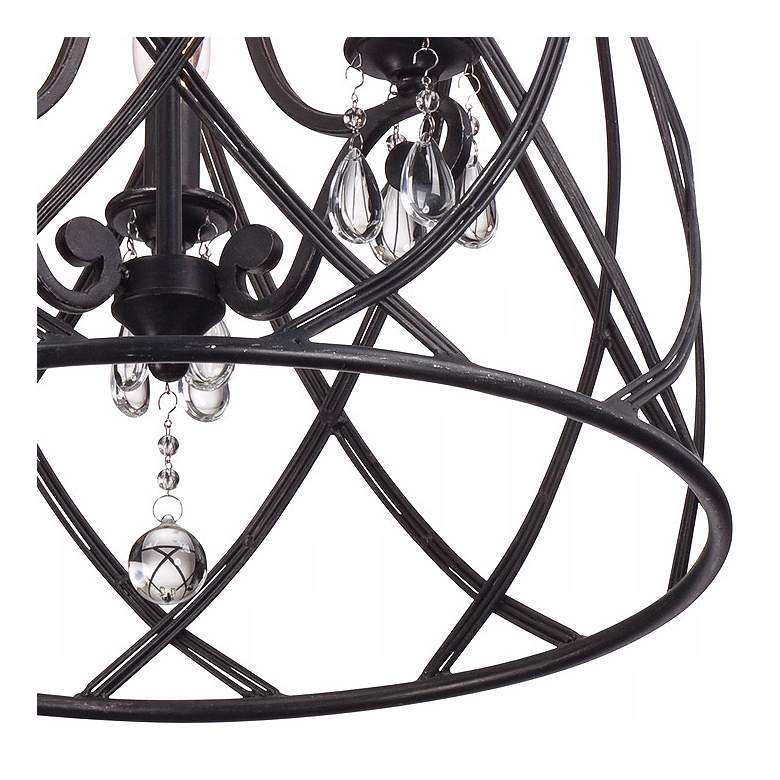 Image 4 Franklin Iron Works Bell Cage 22" High Metal Mini Chandelier more views