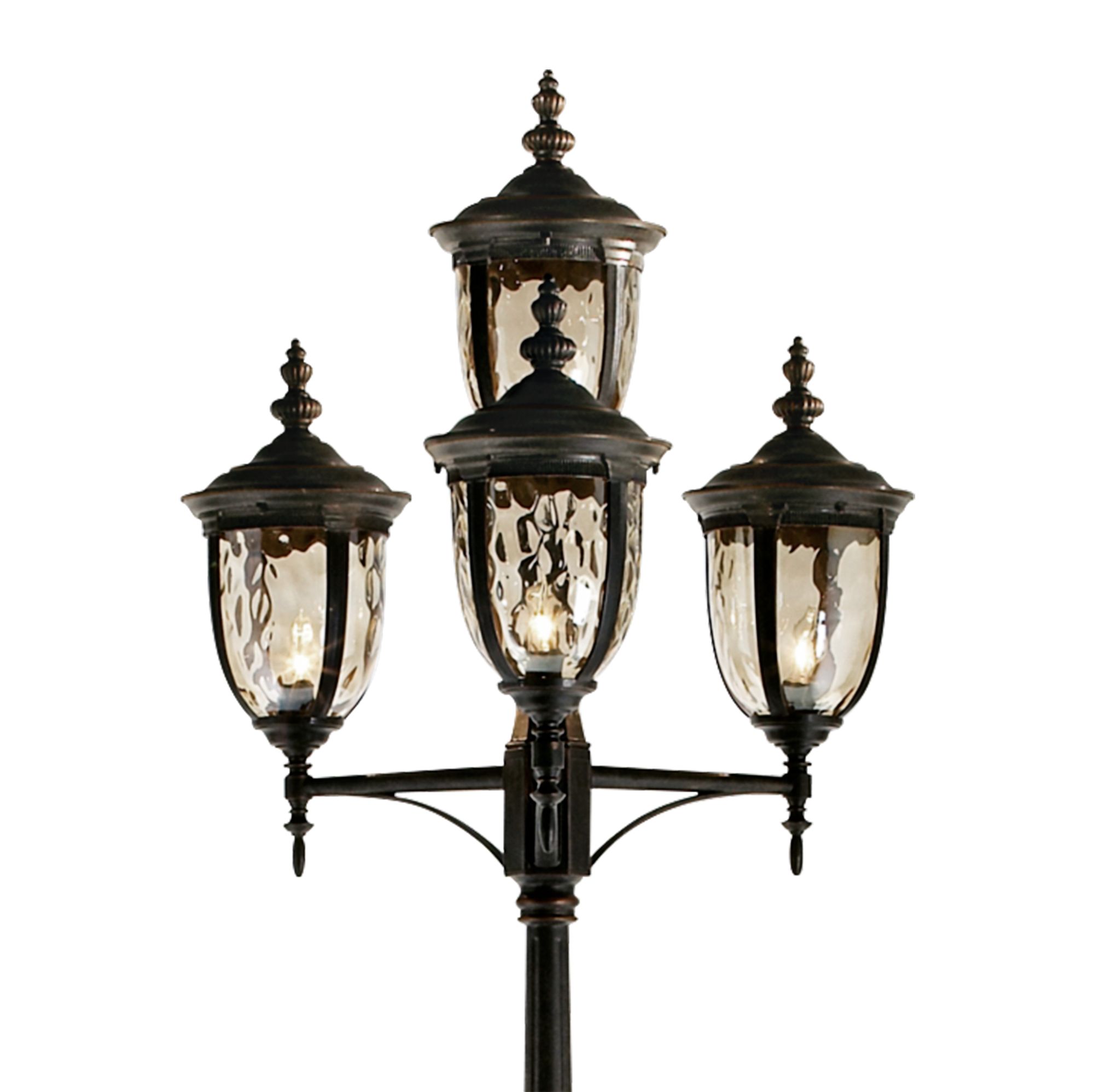 Image 3 Franklin Iron Works Bellagio 102" Bronze Outdoor 4-Lt Street Lantern more views