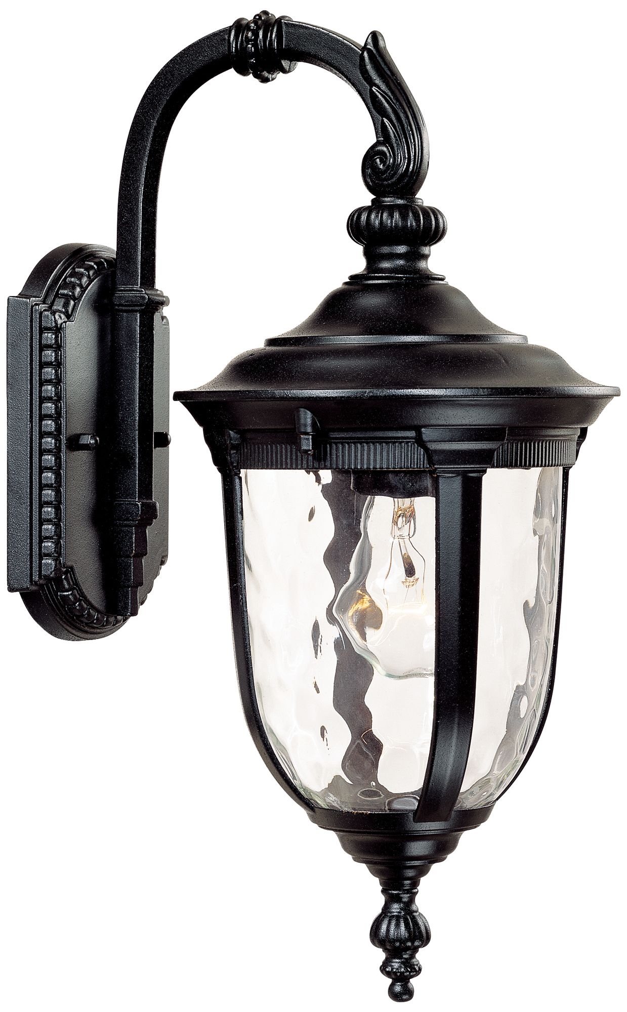 Franklin Iron Works Bellagio 16 1/2" Black Downbridge Outdoor Lt