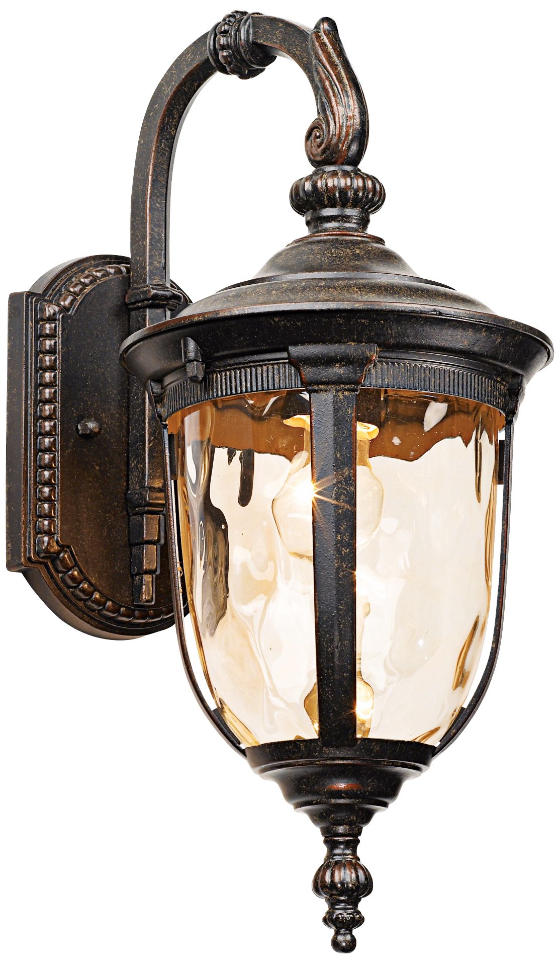 Franklin Iron Works Bellagio 16 1/2" Bronze Downbridge Outdoor Wall Lt