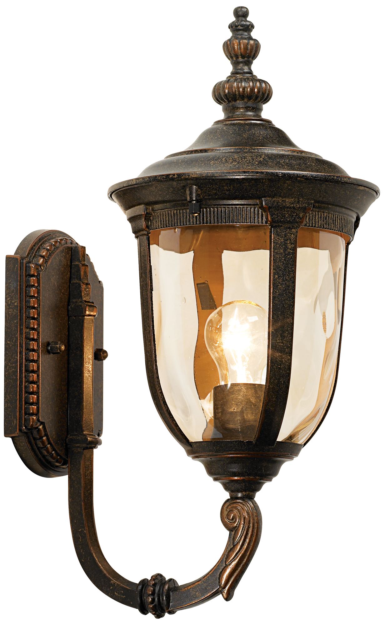 Image 7 Franklin Iron Works Bellagio 16 1/2" Bronze Upbridge Arm Outdoor Light more views
