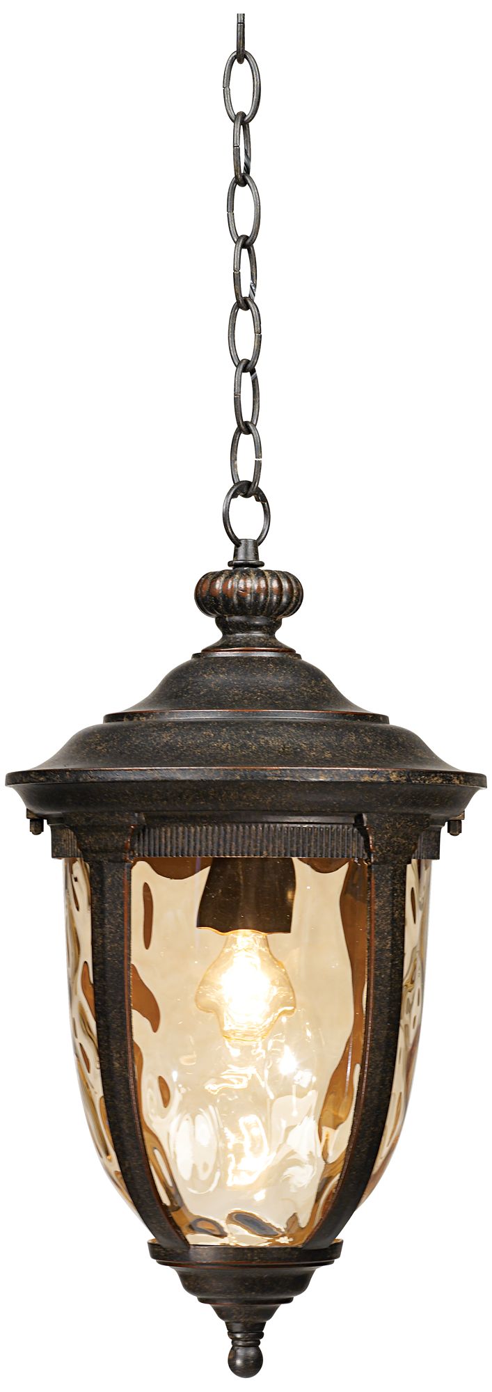Image 3 Franklin Iron Works Bellagio 18" High Bronze Outdoor Hanging Light