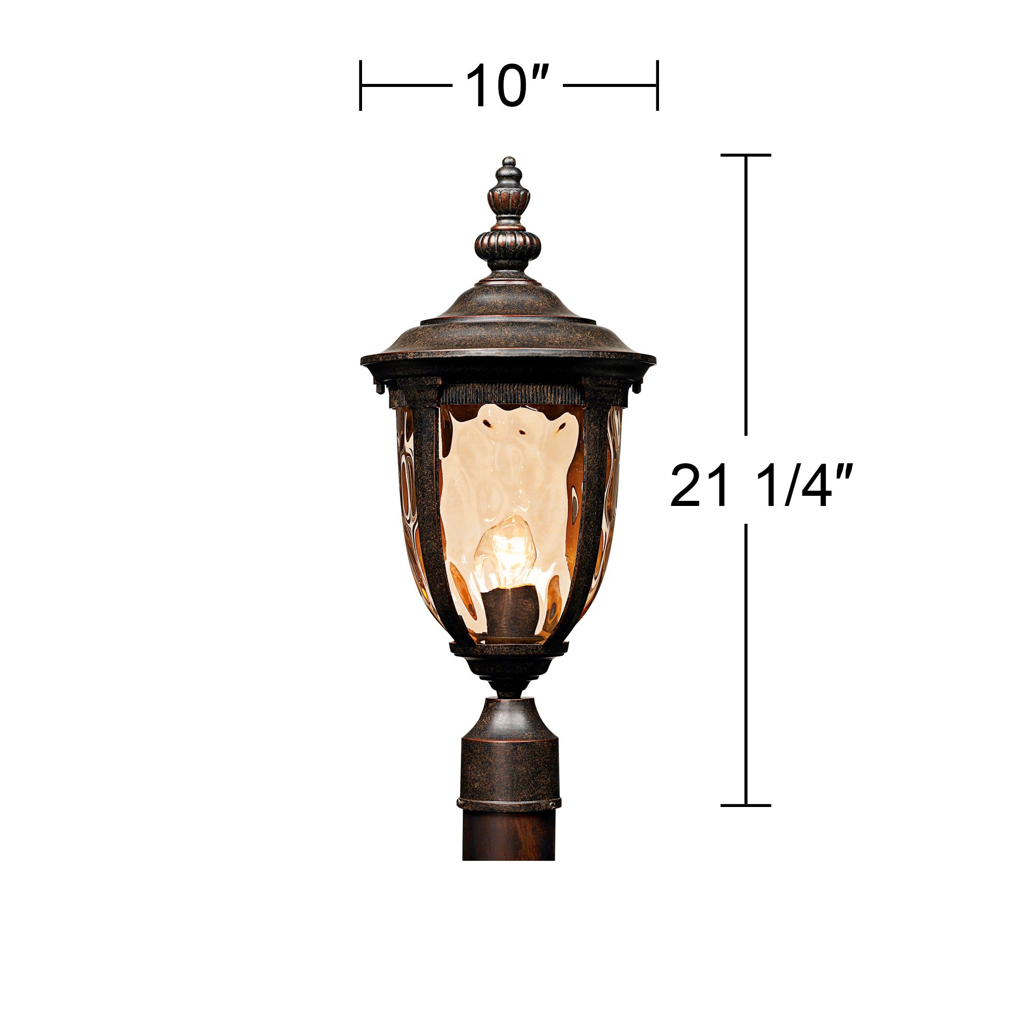 Image 6 Franklin Iron Works Bellagio 21 1/4" High Bronze Outdoor Post Light more views