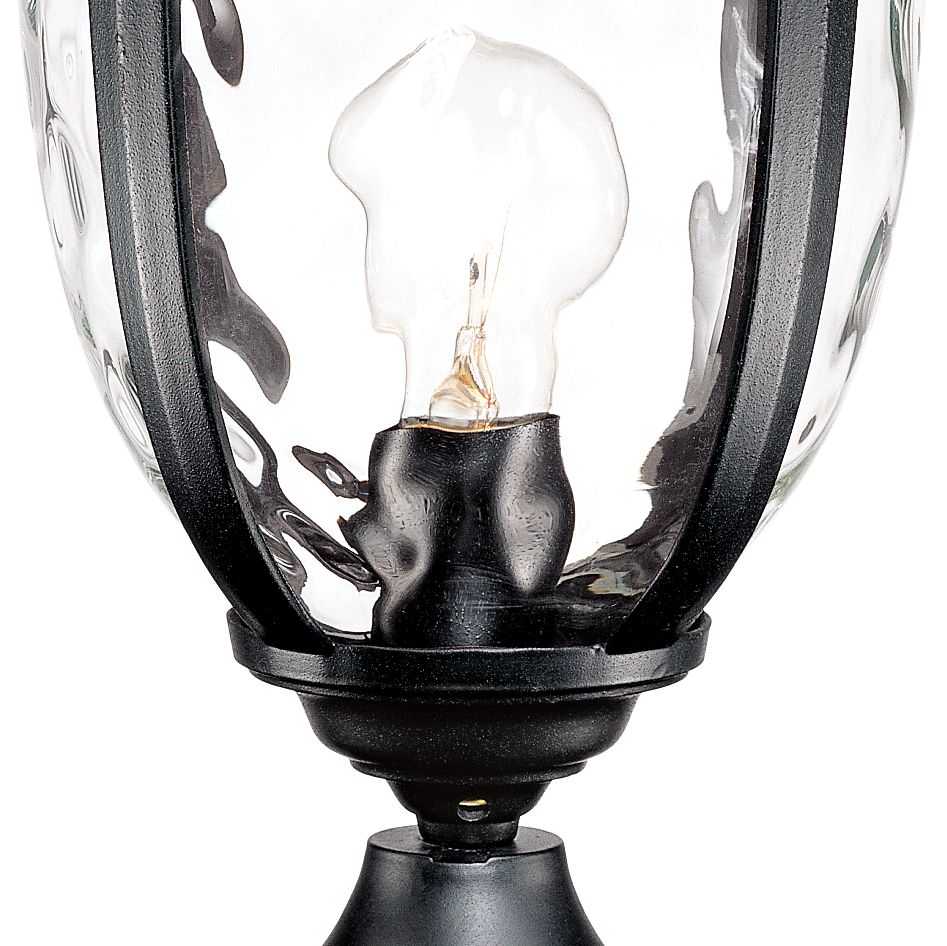 Image 5 Franklin Iron Works Bellagio 21 1/4" Textured Black Outdoor Post Light more views