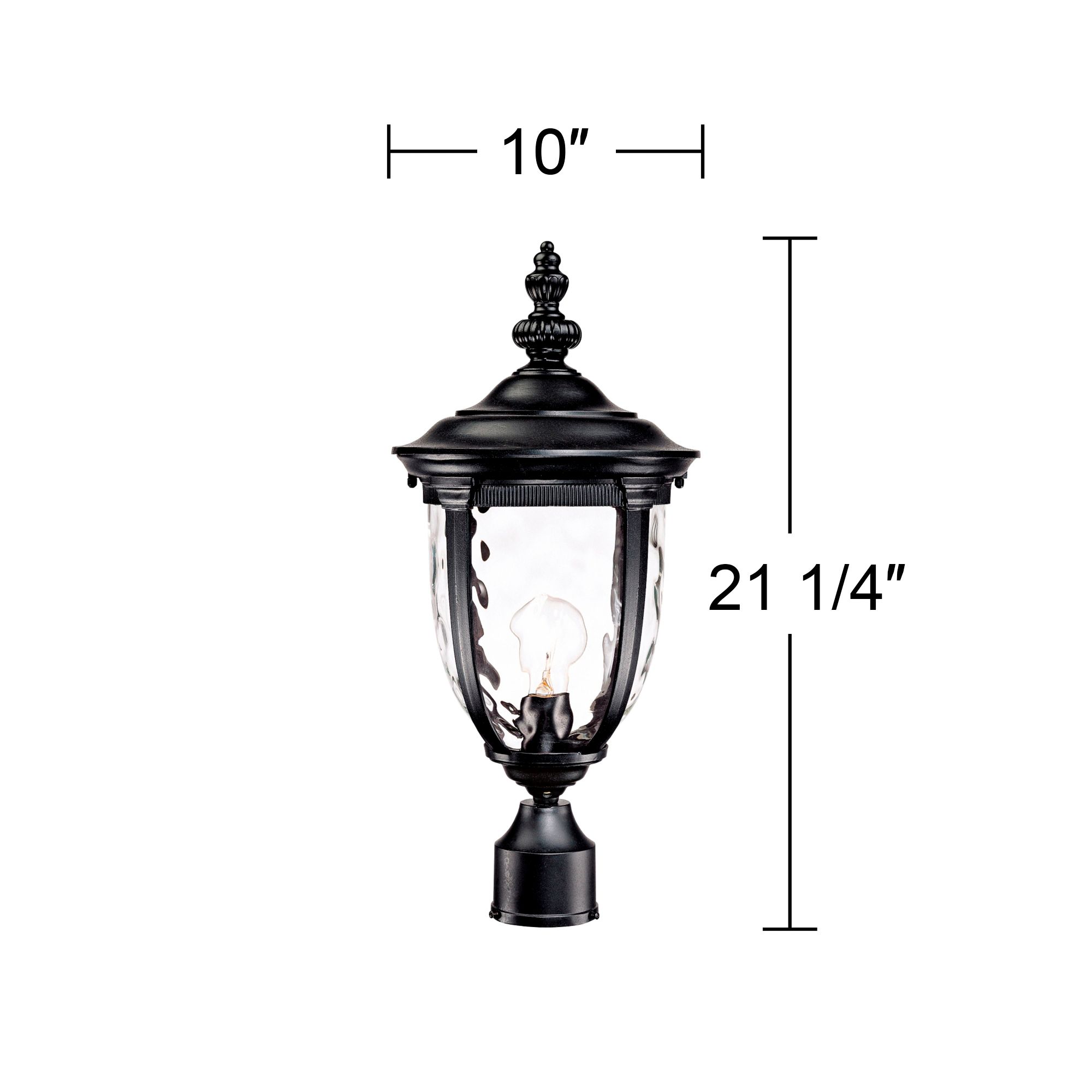 Image 7 Franklin Iron Works Bellagio 21 1/4" Textured Black Outdoor Post Light more views