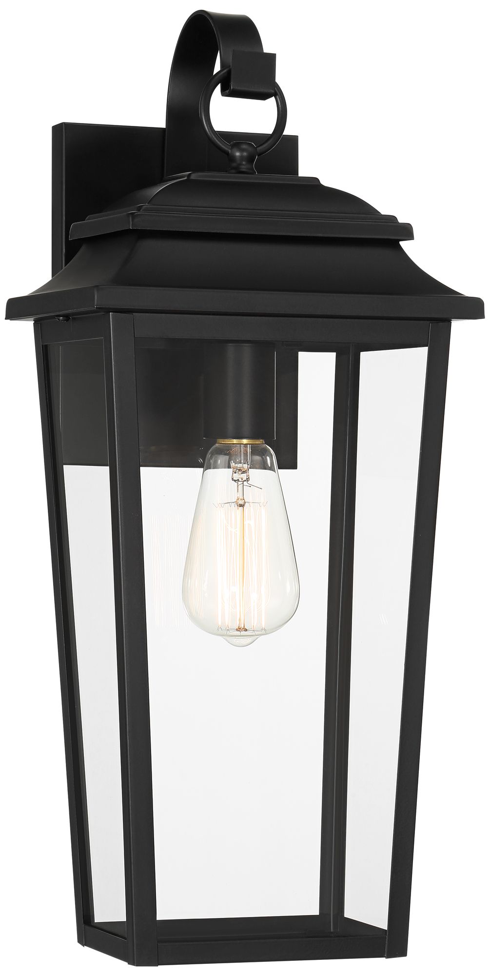 Image 2 Franklin Iron Works Bellis Verde 20" Textured Black Outdoor Wall Light