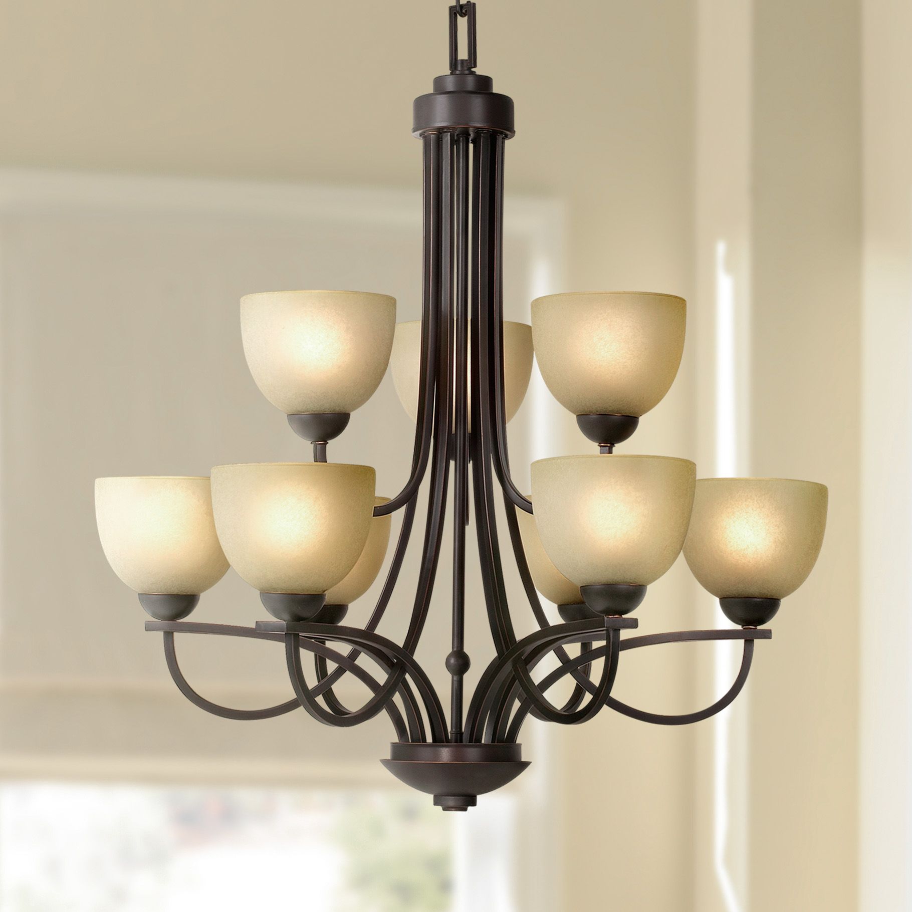 9 lamp chandelier