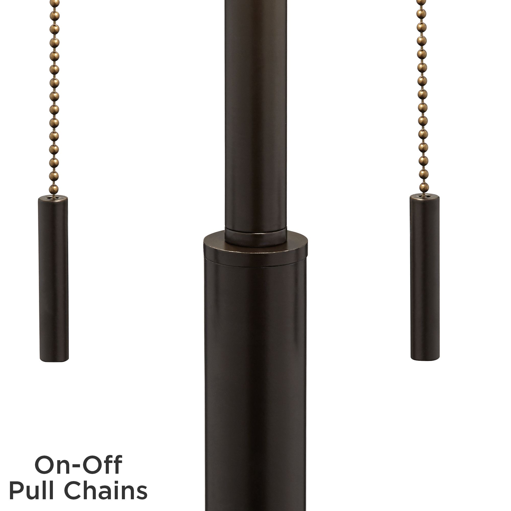 Image 3 Franklin Iron Works Bernie 26" Bronze USB Lamps with Acrylic Risers more views