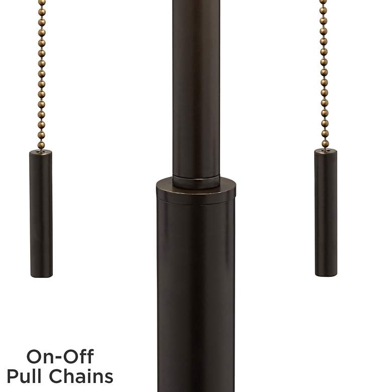 Image 3 Franklin Iron Works Bernie 26" Bronze USB Lamps with Acrylic Risers more views