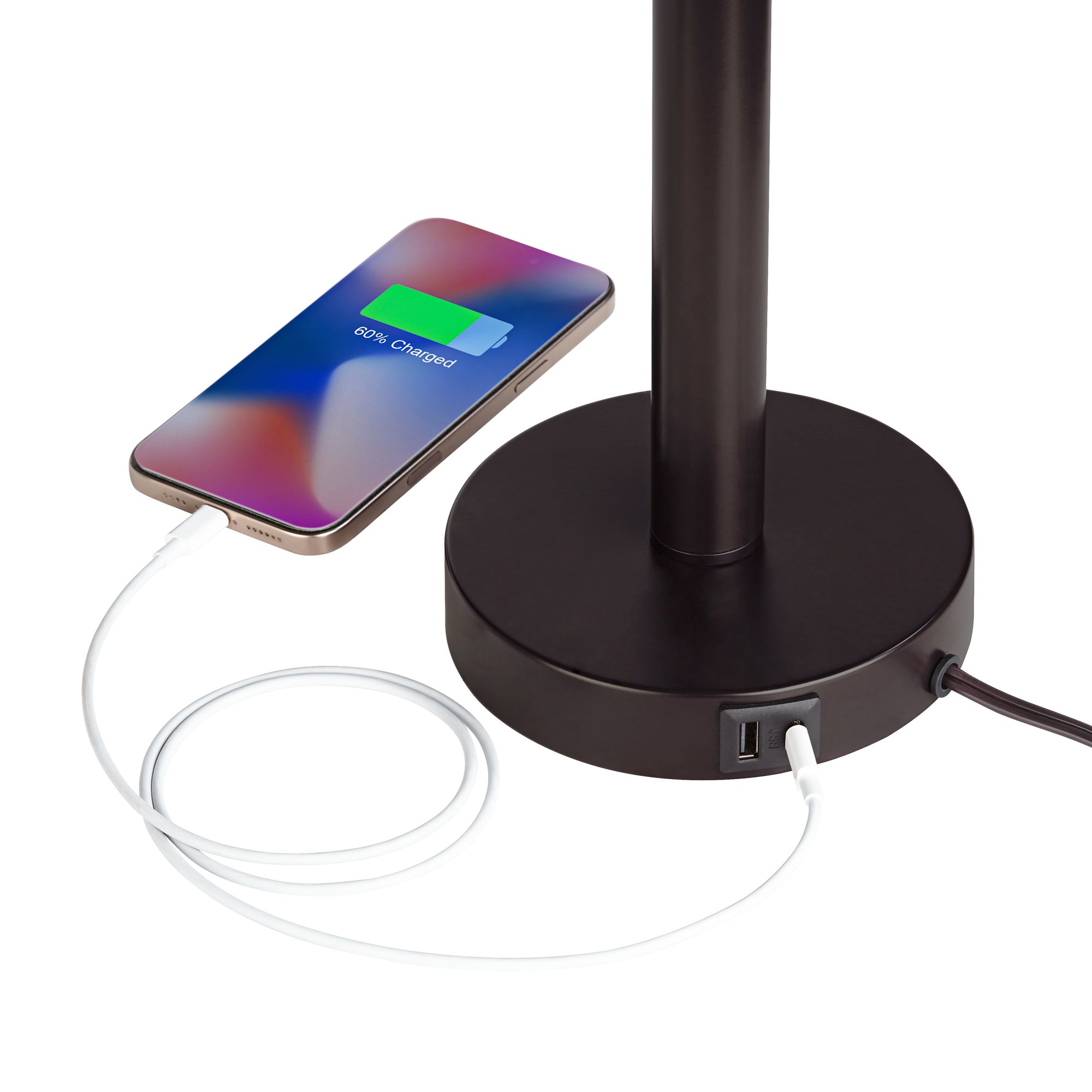 Image 5 Franklin Iron Works Bernie 26" Bronze USB Lamps with Acrylic Risers more views