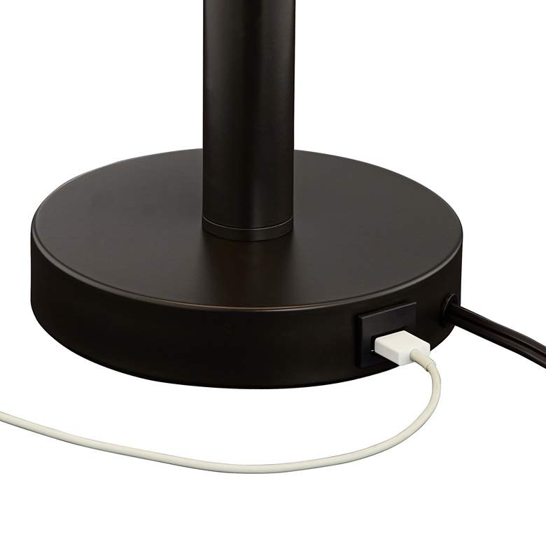 Image 5 Franklin Iron Works Bernie 26" Bronze USB Lamps with Acrylic Risers more views