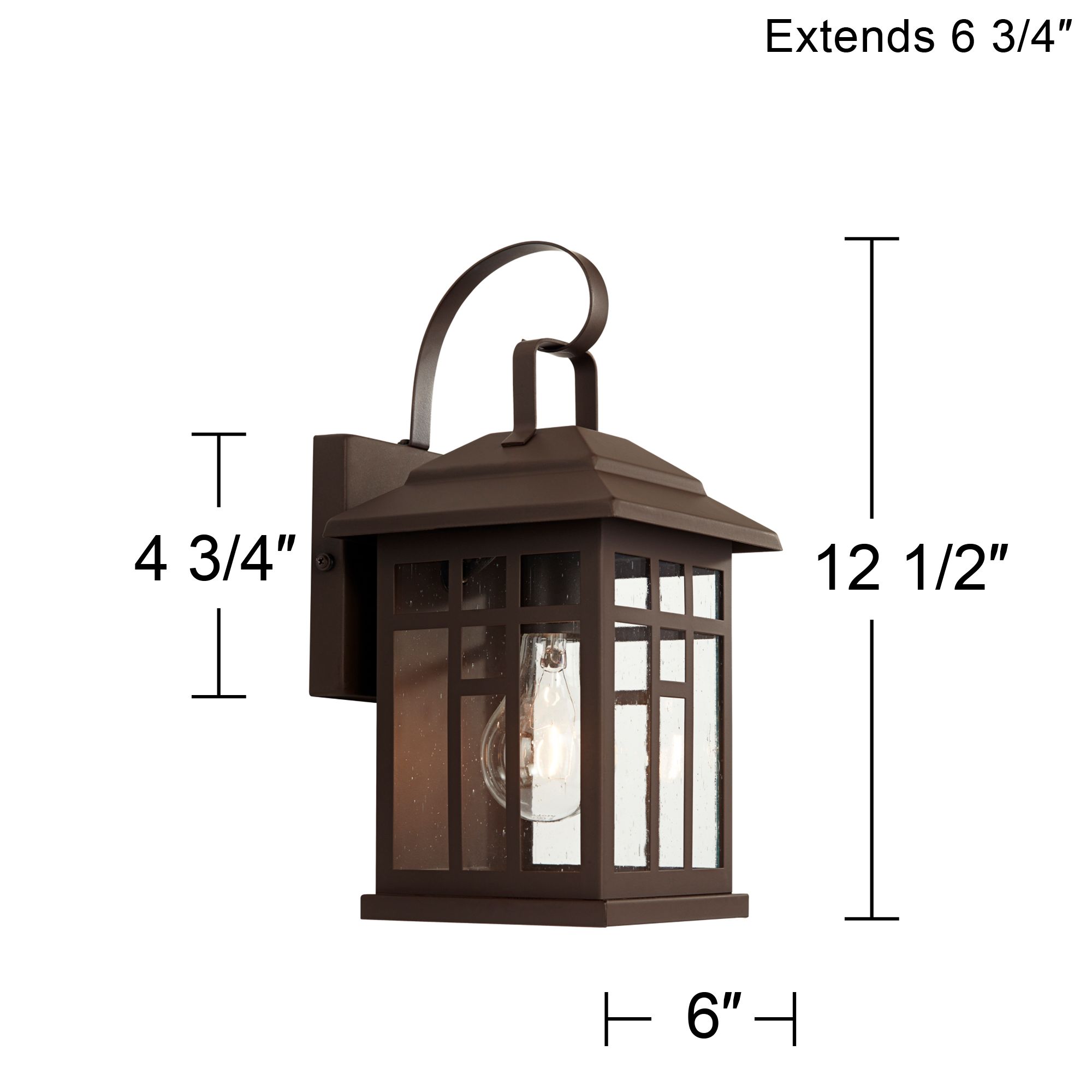 Franklin Iron Works Bester 12 1/2" Bronze Lantern Wall Lights Set of 2 in scene