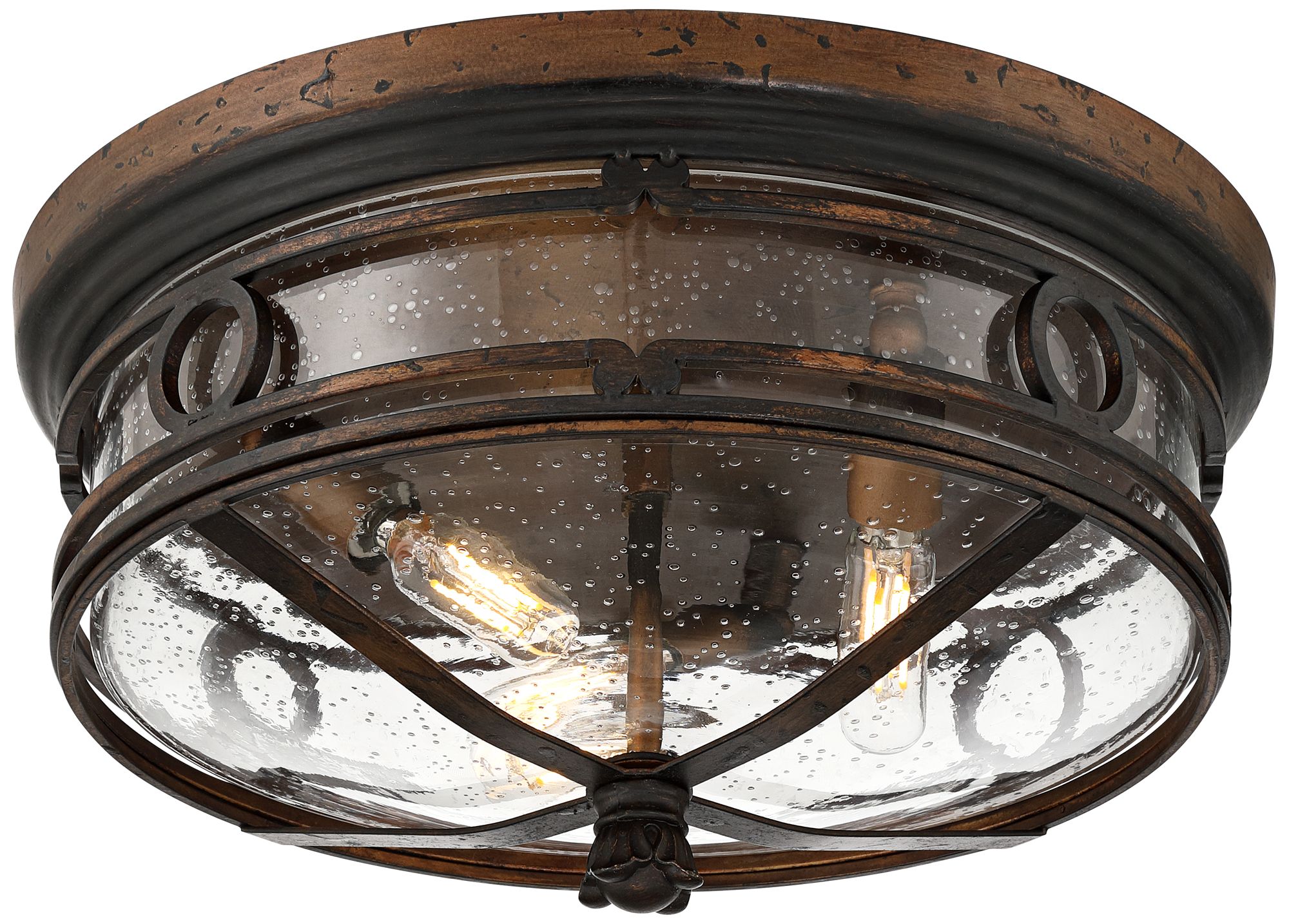 Image 2 Franklin Iron Works Beverly Drive 14"W Indoor-Outdoor Ceiling Light