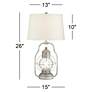 Franklin Iron Works Bodie 26" Lantern Night Light USB Table Lamp
