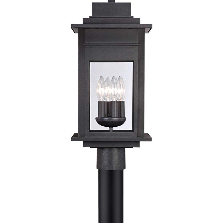 Image 3 Franklin Iron Works Bransford 19 1/2" Black-Gray Outdoor Post Light more views