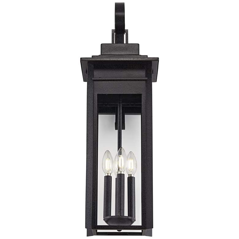 Image 5 Franklin Iron Works Bransford 28 1/4 inch Black-Gray Outdoor Wall Light more views