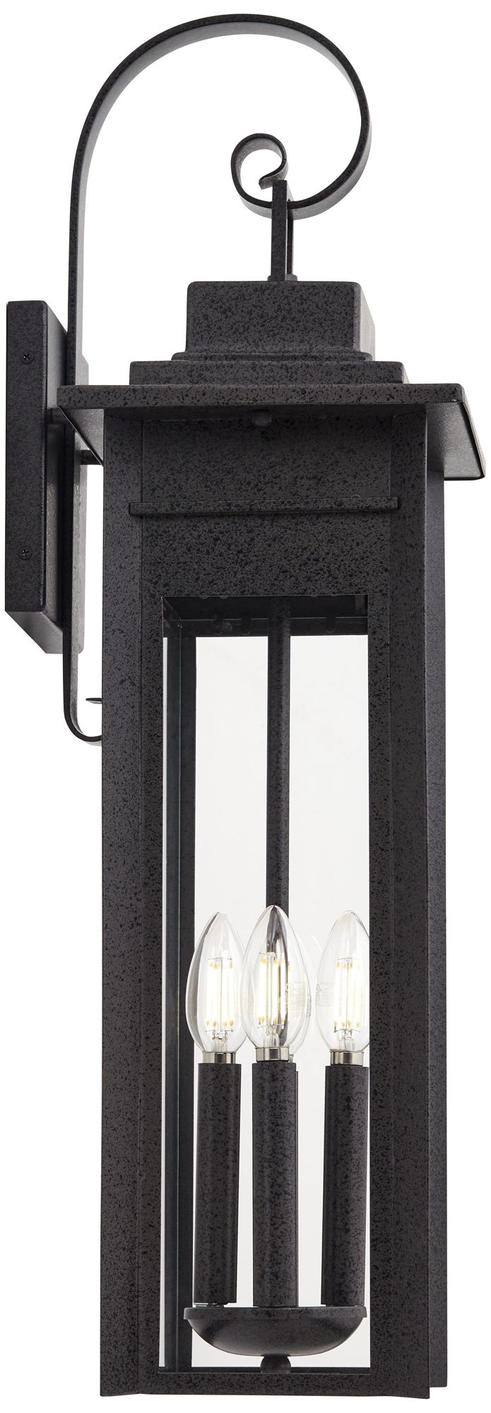 Franklin Iron Works Bransford 28 1/4" Black-Gray Outdoor Wall Light in scene