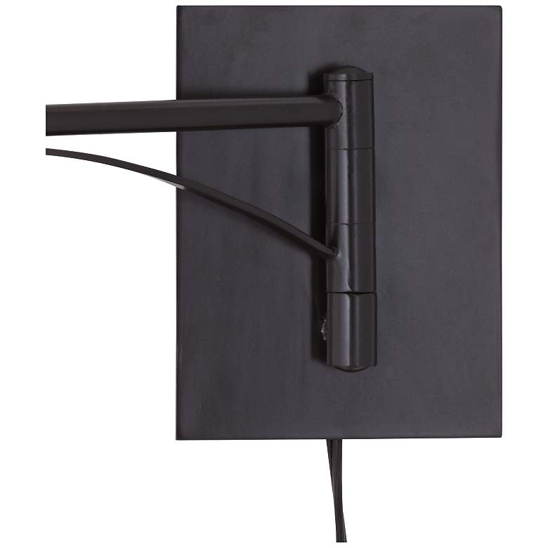 Image 3 Franklin Iron Works Brinly Burlap Plug-In Swing Arm Wall Lamps Set of 2 more views