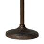 Franklin Iron Works Bronze and Champagne Glass Torchiere Floor Lamp