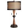 2_Franklin Iron Works Bronze and Cherry Table Lamp with USB Workstation Base