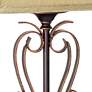 Franklin Iron Works Bronze Copper Scroll Lamps Set of 2 with Dimmers