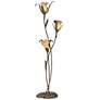 2_Franklin Iron Works Bronze Gold Intertwined Lilies Floor Lamp w/ USB Dimmer