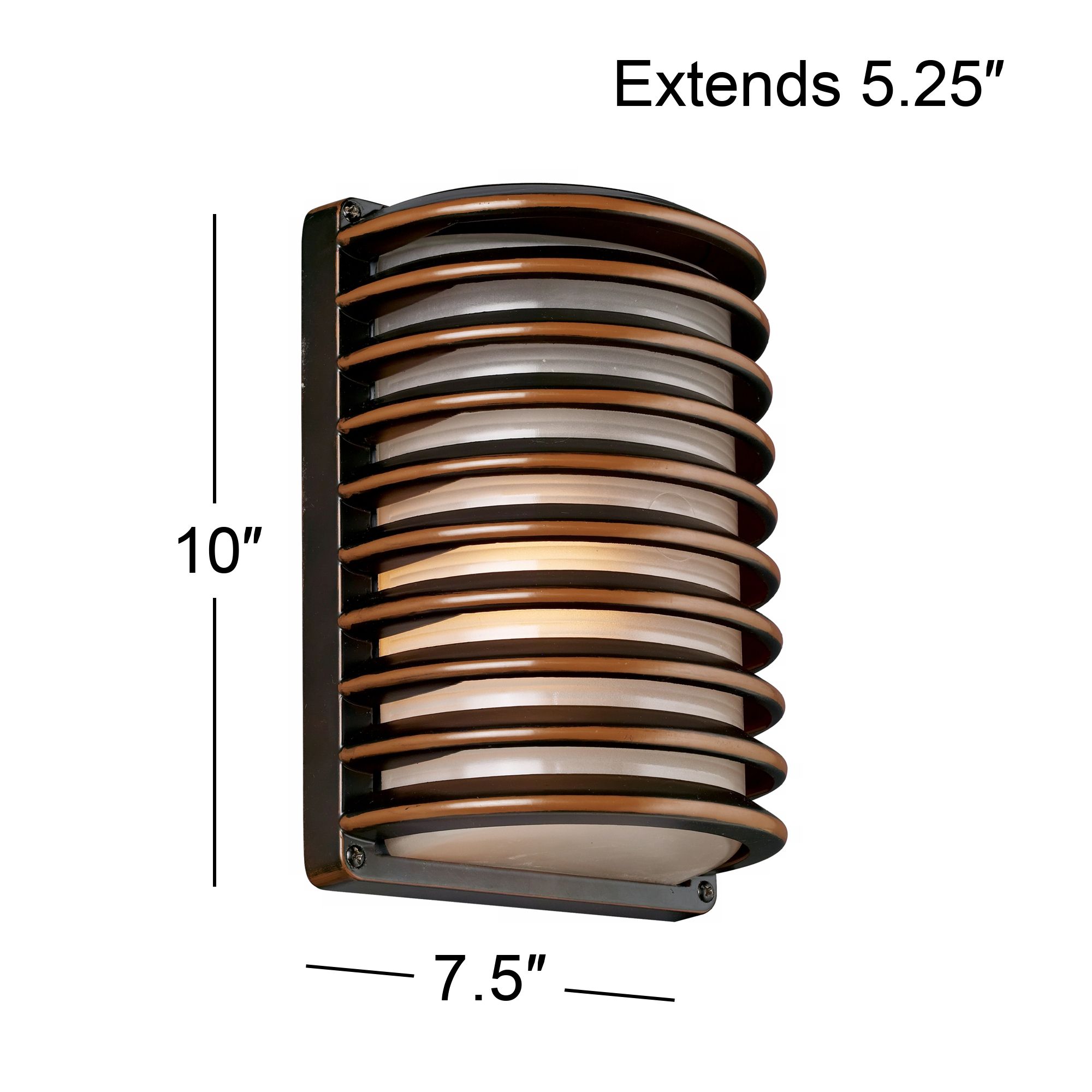 Image 7 Franklin Iron Works Bronze Grid 10" High Modern Outdoor Wall Light more views