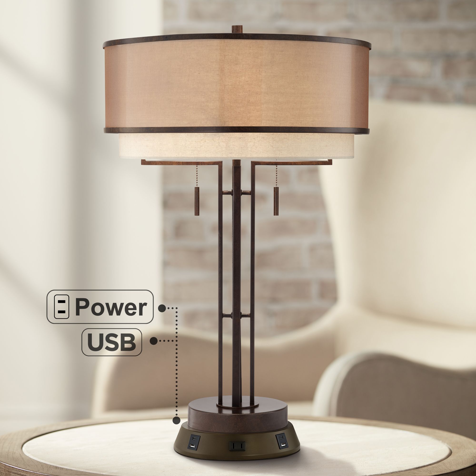 Universal Charging USB Outlet Workstation