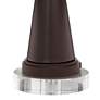 Franklin Iron Works Bronze USB Table Lamps With with Round Risers