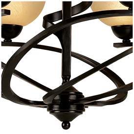 Image5 of Franklin Iron Works Bronzeador 27 1/2"W Dark Mocha Ribbon Chandelier more views