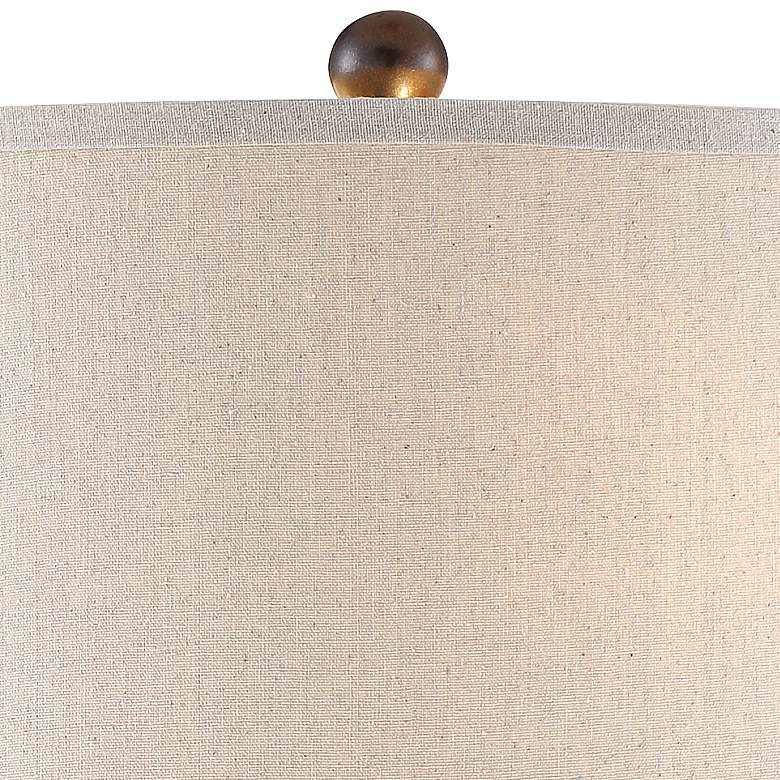 Image 7 Franklin Iron Works Byron 27 1/2" Hammered Bronze Pull Chain Lamp more views