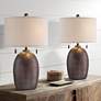 Franklin Iron Works Byron 27 1/2" Pull Chain Table Lamps Set of 2