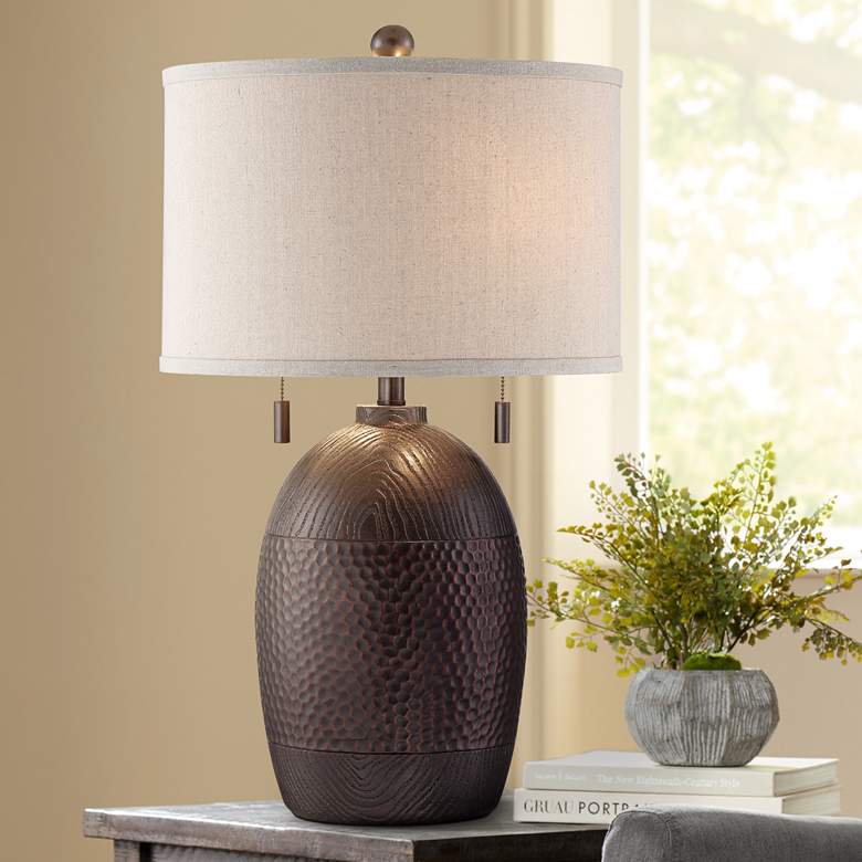 Image 6 Franklin Iron Works Byron 27 1/2" Pull Chain Table Lamps Set of 2 more views