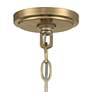 Franklin Iron Works Caleb 22 3/4" Gold Glass 5-Light Ring Chandelier