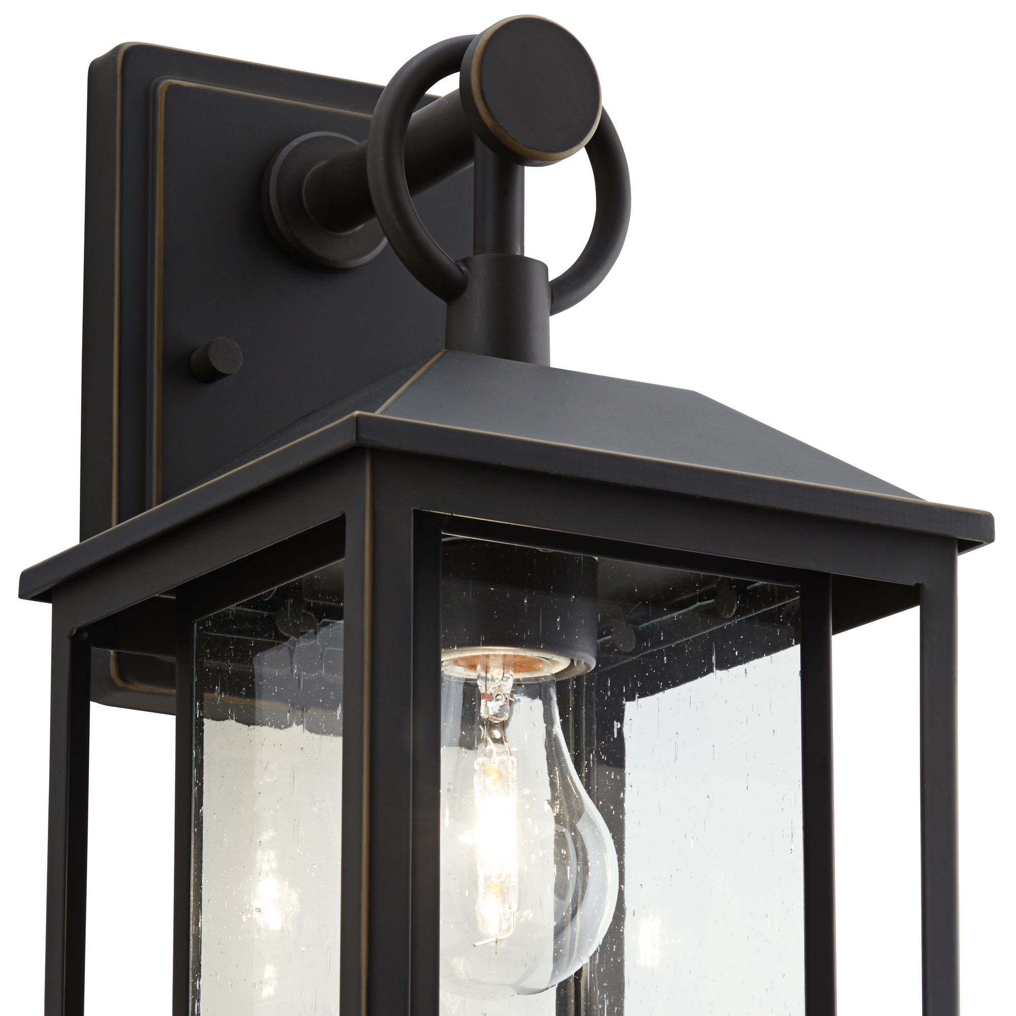 Image 3 Franklin Iron Works Califa 15 1/4" Bronze Textured Glass Outdoor Light more views