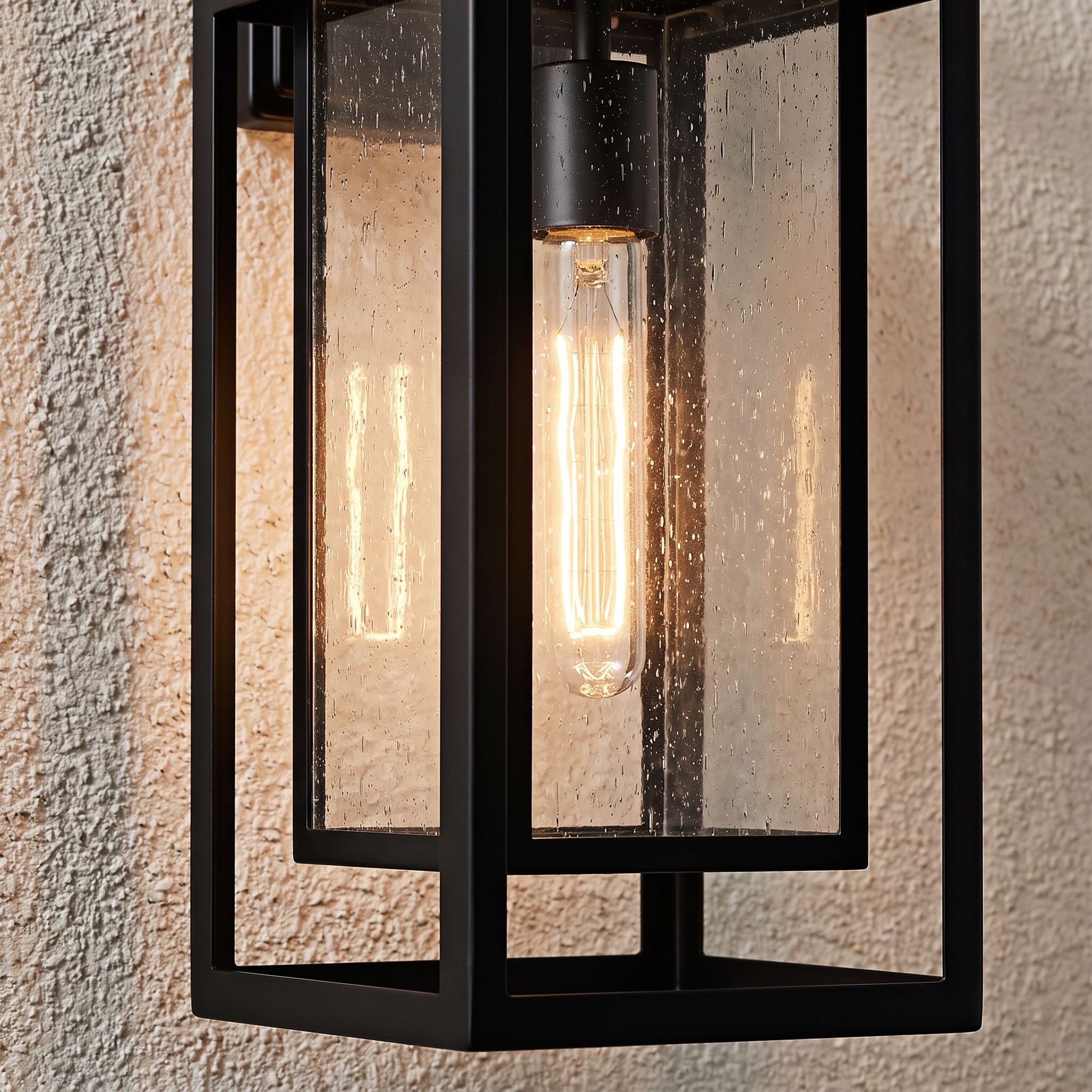 Image 5 Franklin Iron Works Califa 20"H Black and Clear Glass Outdoor Light more views