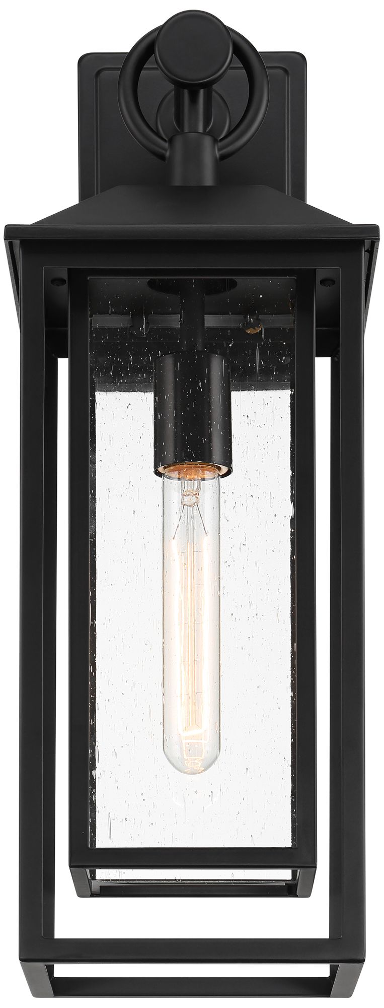 Franklin Iron Works Califa 20"H Black and Clear Glass Outdoor Light in scene