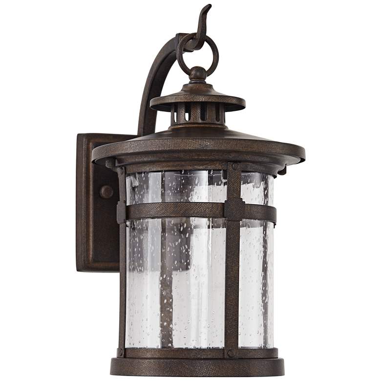 Image 2 Franklin Iron Works Callaway 11 1/2" Rustic Bronze LED Outdoor Light