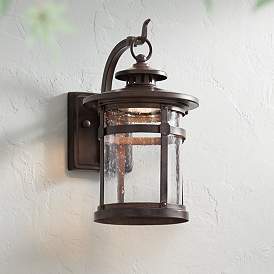 Image1 of Franklin Iron Works Callaway 11 1/2" Rustic Bronze LED Outdoor Light