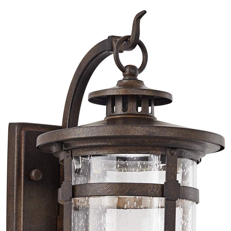 Image 3 Franklin Iron Works Callaway 11 1/2" Rustic Bronze LED Outdoor Light more views