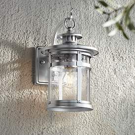 Image1 of Franklin Iron Works Callaway 11 3/4" High Chrome Lantern Outdoor Light